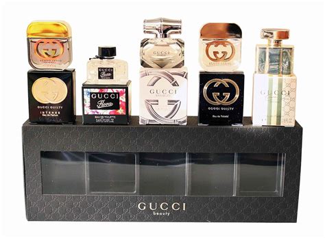 miniature perfume set gucci|gucci mini perfume gift set.